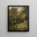 Sentiero nel bosco con persone che passeggiano - Jacob van Ruisdael — quadro incorniciato alla parete