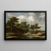 Fermata di un viaggiatore - Jacob van Ruisdael — quadro incorniciato alla parete