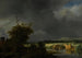 Paesaggio con una baita e un ponte di pietra sotto un cielo nuvoloso - Jacob van Ruisdael — vista dell’opera