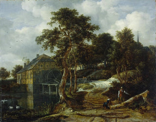 Paesaggio con un mulino ad acqua - Jacob van Ruisdael — vista dell’opera