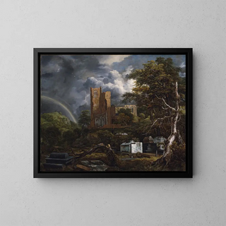 Il cimitero ebraico - Jacob van Ruisdael — quadro incorniciato alla parete