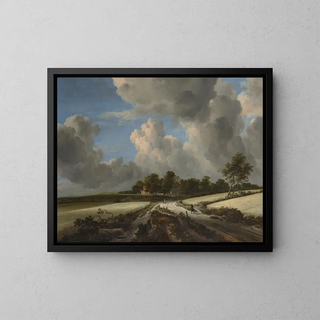 Campi di grano - Jacob van Ruisdael — quadro incorniciato alla parete