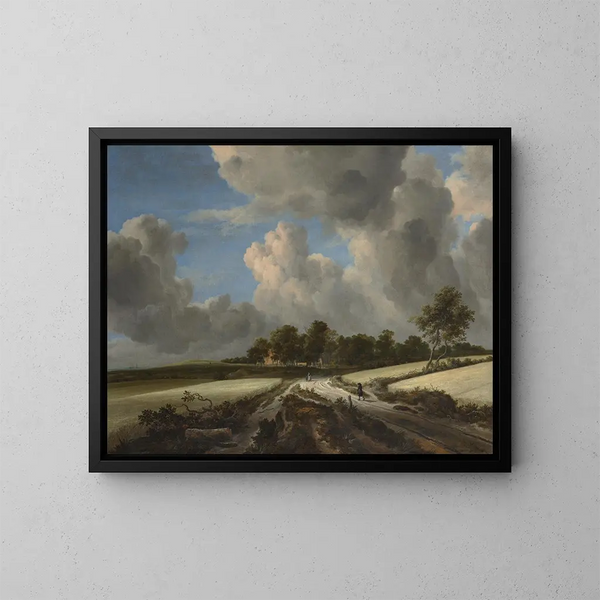 Campi di grano - Jacob van Ruisdael — quadro incorniciato alla parete