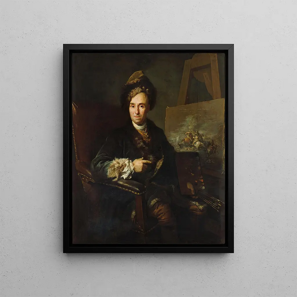 Il pittore di battaglie Ignace Jacques Parrocel - Jacob van Schuppen — quadro incorniciato alla parete