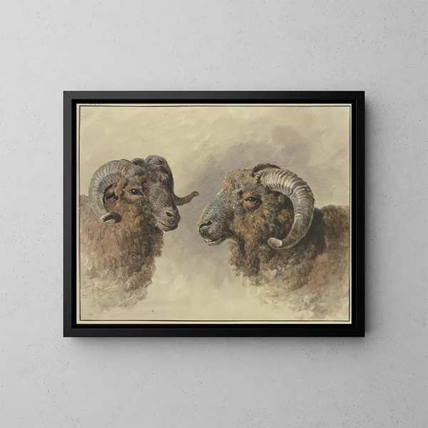 Due pecore - Jacob van Strij — quadro incorniciato alla parete
