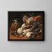 Nature morte con frutta e una coppia di anatre - Jacob van de Kerckhoven — quadro incorniciato alla parete