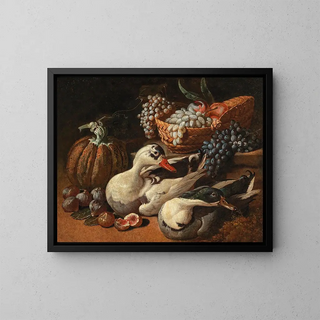 Jacob van de Kerckhoven - A fruit still life with a brace of duck.webp