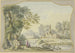 Paesaggio con una rovina a sinistra vicino a un vaso sotto gli alberi, due figure - Jacob van de Velde — vista dell’opera