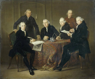 Jacobus Luberti Augustini - The Four Regents the Secretary and the House Father of the Lepers House of Amsterdam 1773.webp