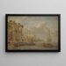 Scène di porto con rovine antiche - Jacobus Storck — quadro incorniciato alla parete