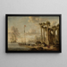 Paesaggio costiero con rovine antiche sulla costa - Jacobus Storck — quadro incorniciato alla parete