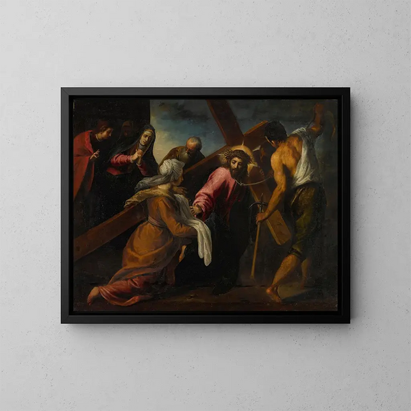 Cristo sul cammino del Calvario - Jacopo Palma l'Ancien — quadro incorniciato alla parete