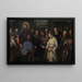 Il Cristo e la donna adultera - Jacopo Tintoretto — quadro incorniciato alla parete