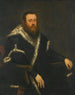 Ritratto di un uomo barbuto in abito nero con pelliccia - Jacopo Tintoretto — vista dell’opera