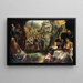 L'adorazione del vitello d'oro - Jacopo Tintoretto — quadro incorniciato alla parete