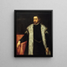 Giovane uomo di venticinque anni con un cappotto foderato di pelliccia - Jacopo Tintoretto — quadro incorniciato alla parete