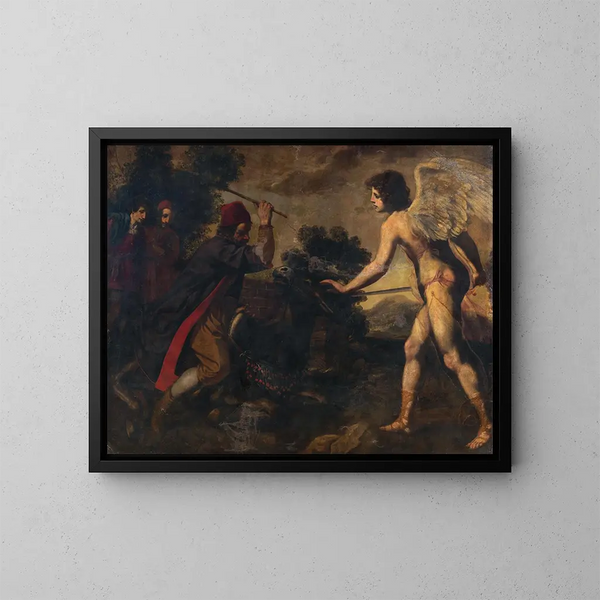 Il profeta Balaam e l'asinello - Jacopo Vignali — quadro incorniciato alla parete