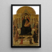 Vierge à l'Enfant en majesté avec anges, saints et donateurs - Jacopo del Casentino — quadro incorniciato alla parete