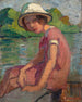 Giovane ragazza sul bordo dell'acqua - Jacqueline Marval — vista dell’opera