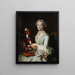 Ritratto presumibile di Françoise-Marie Pouget seconda moglie di Chardin - Jacques-André-Joseph Aved — quadro incorniciato alla parete