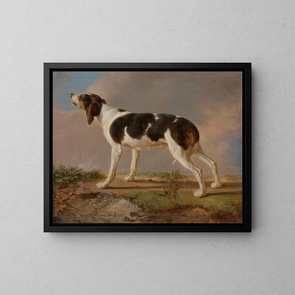 Un chien da caccia - Jacques-Laurent Agasse — quadro incorniciato alla parete