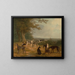 Nuovi levrieri in un paesaggio - Jacques-Laurent Agasse — quadro incorniciato alla parete