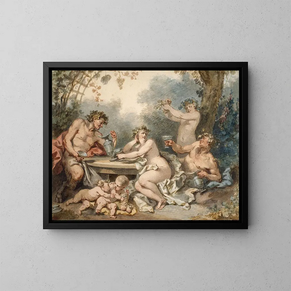 Nymphe e fauna - Jacques-Philippe Caresme — quadro incorniciato alla parete