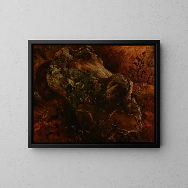 Tronc d'arbre coupé avec ses racines - Jacques-Raymond Brascassat — quadro incorniciato alla parete