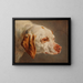 Tête de chien de chasse blanc et brun - Jacques-Raymond Brascassat — quadro incorniciato alla parete