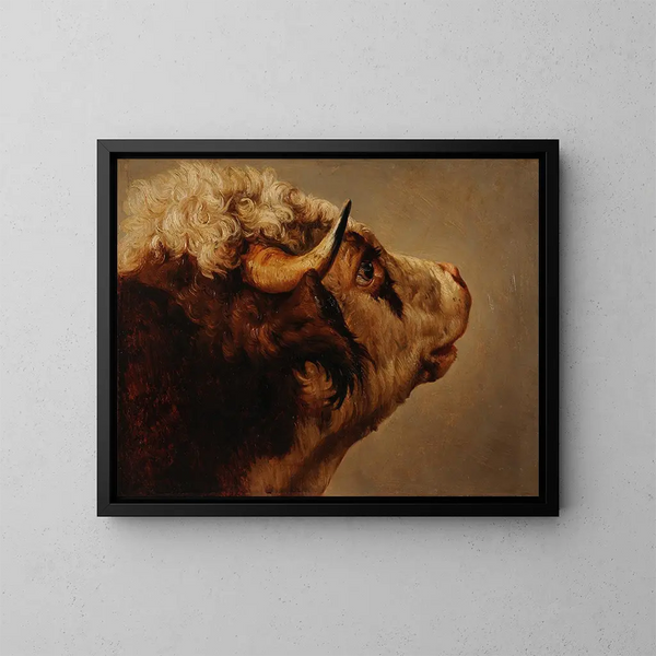 Tête de vache - Jacques-Raymond Brascassat — quadro incorniciato alla parete