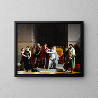 Ultima scena della tragedia Rodogune al Théâtre-Français - Jacques Augustin Pajou — quadro incorniciato alla parete