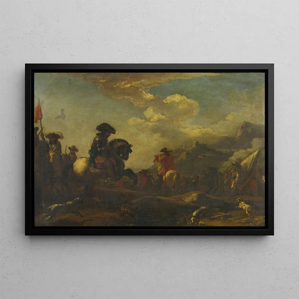 Cavalerie en marche - Jacques Courtois — quadro incorniciato alla parete