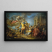 Allegoria in onore della pubblicazione della pace di Aix-la-Chapelle del 13 febbraio 1749 - Jacques Dumont — quadro incorniciato alla parete