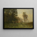 Paesaggio con contadini che lavorano la terra - Jacques Dunant — quadro incorniciato alla parete