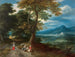 Viaggiatori su un sentiero in un paesaggio - Jacques Fouquières — vista dell’opera