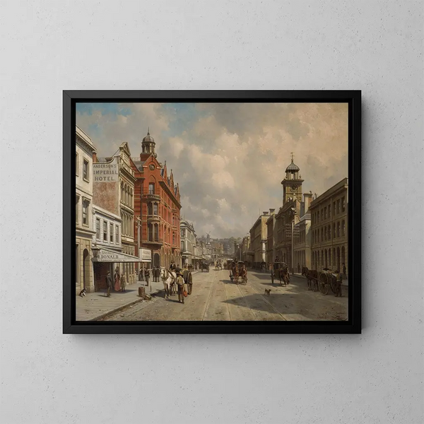 Rue Queen, Auckland - Jacques François Carabain — quadro incorniciato alla parete
