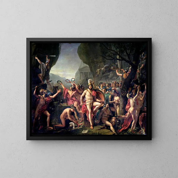 Léonidas aux Thermopyles - Jacques Louis David — quadro incorniciato alla parete