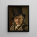 L'uomo con il cappello - Jacques Louis David — quadro incorniciato alla parete