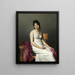 Ritratto di una giovane donna in bianco - Jacques Louis David — quadro incorniciato alla parete