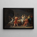 La morte di Socrate - Jacques Louis David — quadro incorniciato alla parete