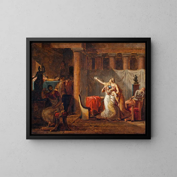 Il ritorno dei licteurs a Bruto con i corpi dei suoi figli - Studio - Jacques Louis David — quadro incorniciato alla parete