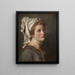 Giovane donna con turbante - Jacques Louis David — quadro incorniciato alla parete