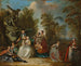 Personaggi intorno a una fontana che leggono e filano - Jacques Sébastien Leclerc — vista dell’opera