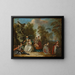 Personaggi intorno a una fontana che leggono e filano - Jacques Sébastien Leclerc — quadro incorniciato alla parete