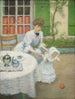 Giovane madre con sua figlia che gioca a pallone - Jacques Wly — vista dell’opera