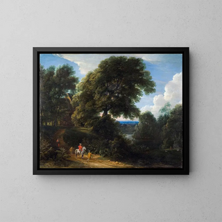 Jacques dArthois - Landscape with a Rider in Red.webp