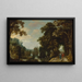 Paesaggio con un viale e un castello sull'acqua - Jacques van der Wijen — quadro incorniciato alla parete