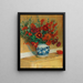 Bouquet di fiori in vaso blu - Jacques-Émile Blanche — quadro incorniciato alla parete