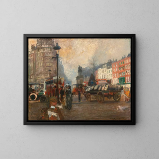 Knightsbridge visto da Sloane Street dicembre 1913 - Jacques-Émile Blanche — quadro incorniciato alla parete