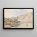 Vista del Monte Pellegrino da Palermo - Jakob Alt — quadro incorniciato alla parete